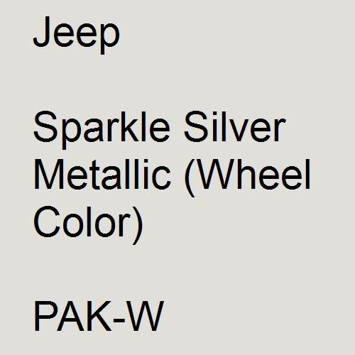 Jeep, Sparkle Silver Metallic (Wheel Color), PAK-W.